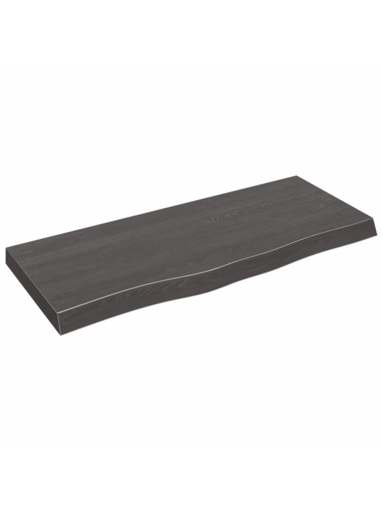 Koupelnová deska tmavě hnědá 100x40x(2-6) cm ošetřený masiv