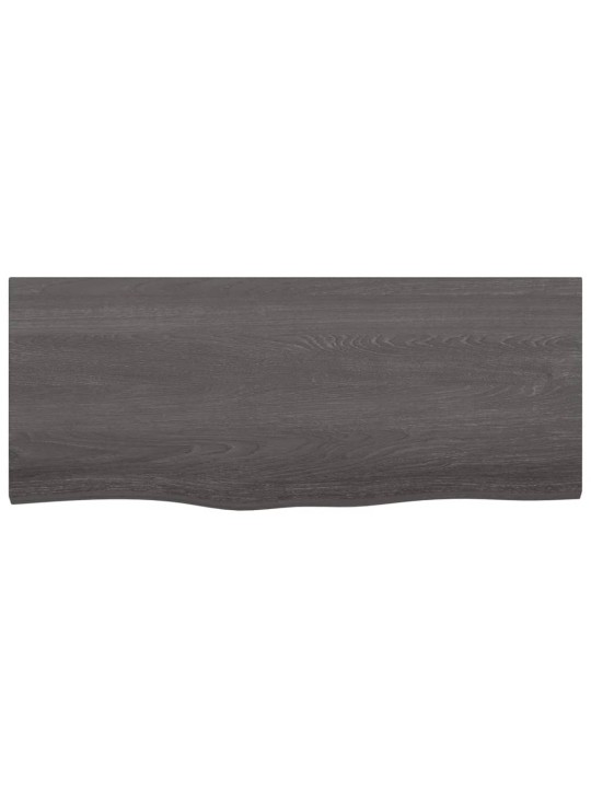 Koupelnová deska tmavě hnědá 100x40x(2-6) cm ošetřený masiv