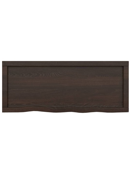 Koupelnová deska tmavě hnědá 100x40x(2-6) cm ošetřený masiv