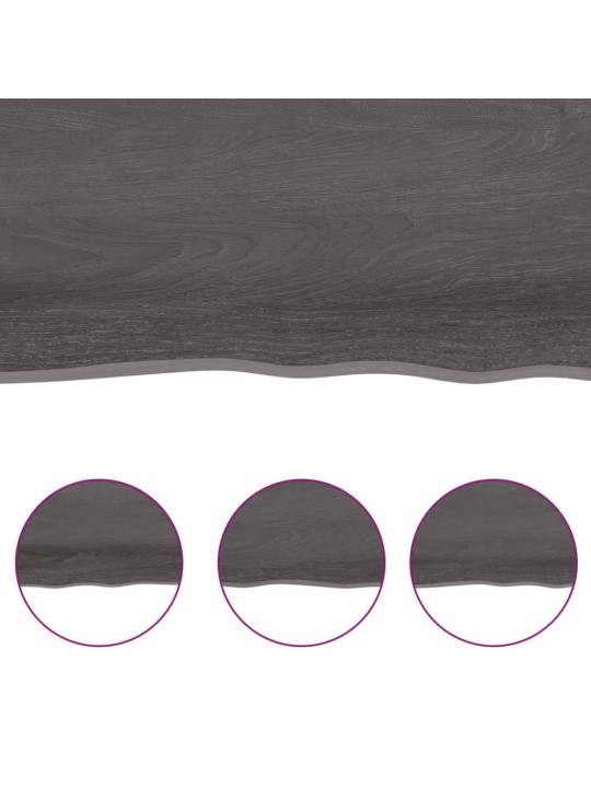 Koupelnová deska tmavě hnědá 100x40x(2-6) cm ošetřený masiv