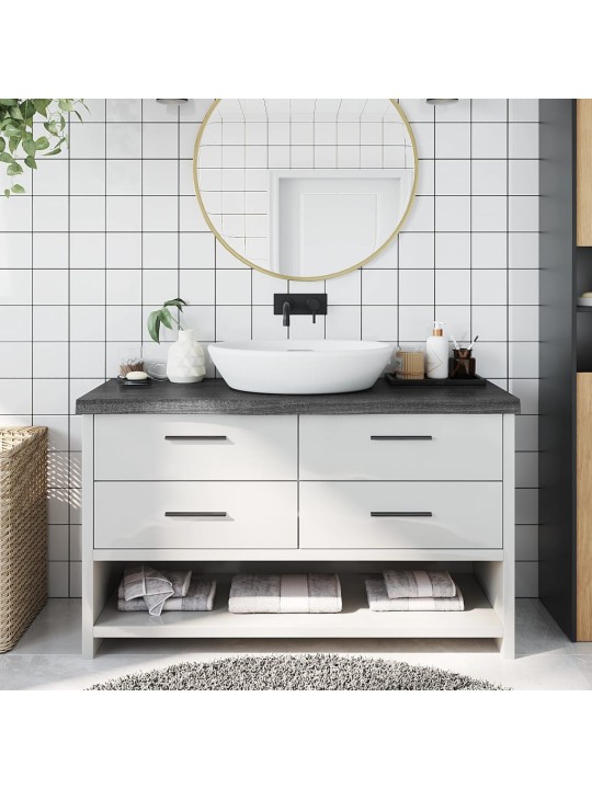 Koupelnová deska tmavě hnědá 100x40x(2-6) cm ošetřený masiv