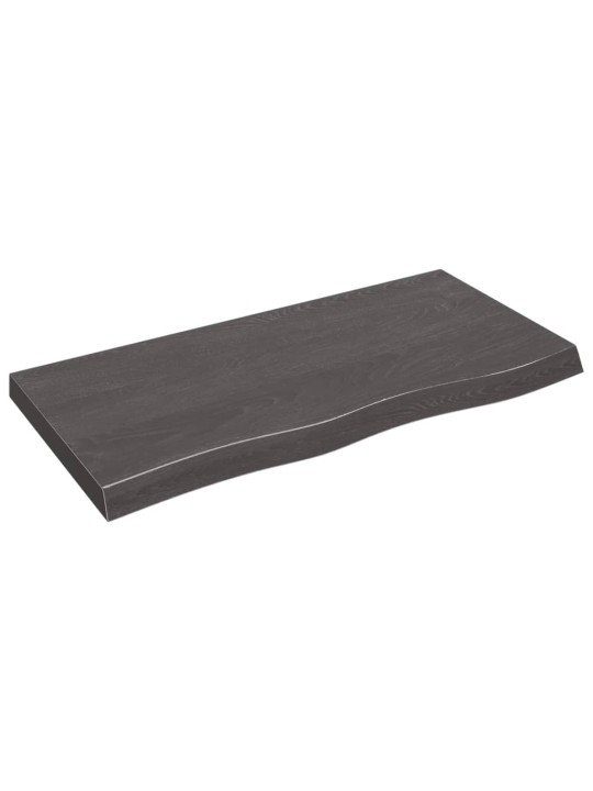 Koupelnová deska tmavě hnědá 100x50x(2-6) cm ošetřený masiv