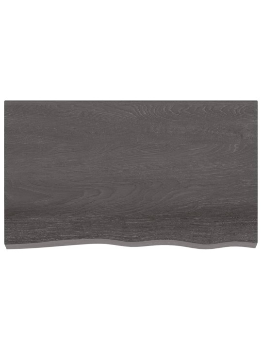 Koupelnová deska tmavě hnědá 100x60x(2-4) cm ošetřený masivní