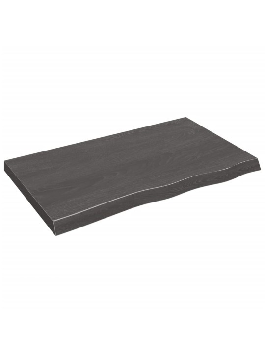 Koupelnová deska tmavě hnědá 100x60x(2-6) cm ošetřený masiv