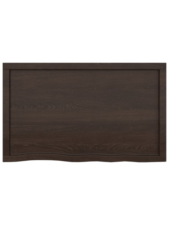 Koupelnová deska tmavě hnědá 100x60x(2-6) cm ošetřený masiv
