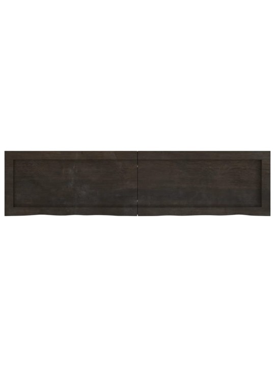 Koupelnová deska tmavě hnědá 120x30x(2-6) cm ošetřený masiv
