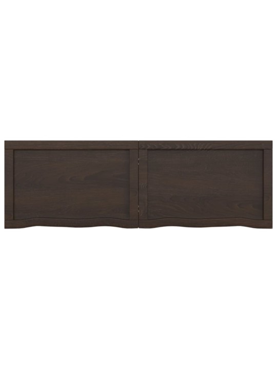 Koupelnová deska tmavě hnědá 120x40x(2-4) cm ošetřený masiv