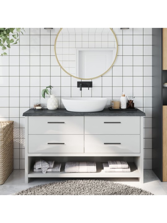 Koupelnová deska tmavě hnědá 120x40x(2-4) cm ošetřený masiv