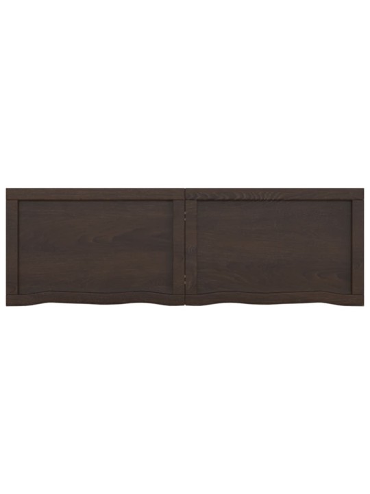 Koupelnová deska tmavě hnědá 120x40x(2-6) cm ošetřený masiv