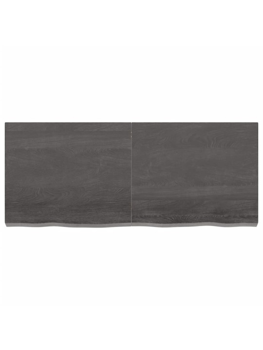 Koupelnová deska tmavě hnědá 120x50x(2-6) cm ošetřený masivní