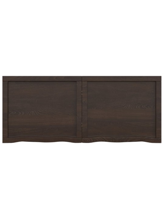 Koupelnová deska tmavě hnědá 120x50x(2-6) cm ošetřený masivní