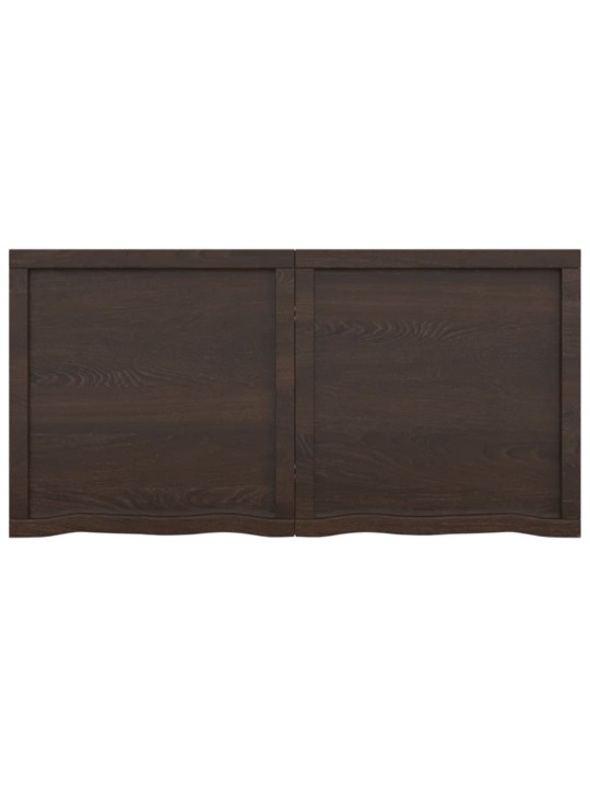 Koupelnová deska tmavě hnědá 120x60x(2-4) cm ošetřený masiv