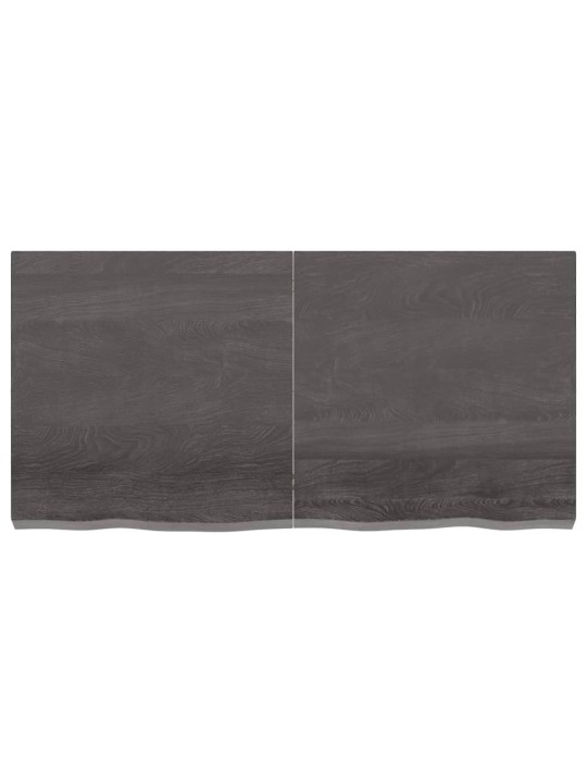 Koupelnová deska tmavě hnědá 120x60x(2-6) cm ošetřený masiv