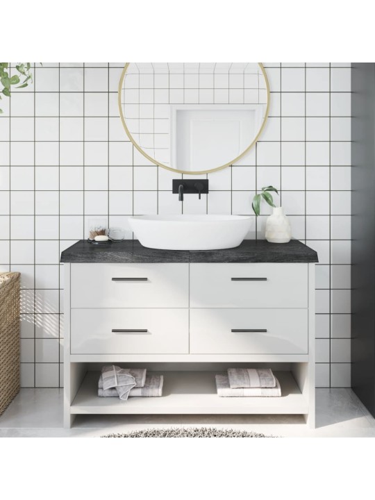 Koupelnová deska tmavě hnědá 120x60x(2-6) cm ošetřený masiv