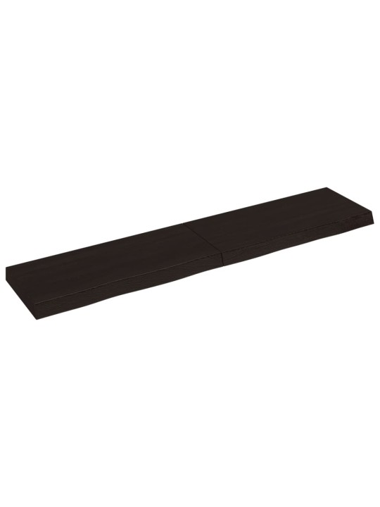 Koupelnová deska tmavě hnědá 140x30x(2-6) cm ošetřený masiv