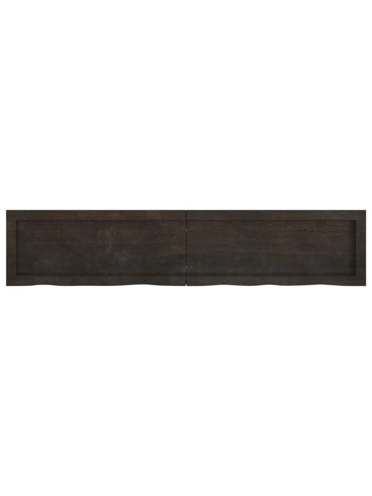 Koupelnová deska tmavě hnědá 140x30x(2-6) cm ošetřený masiv