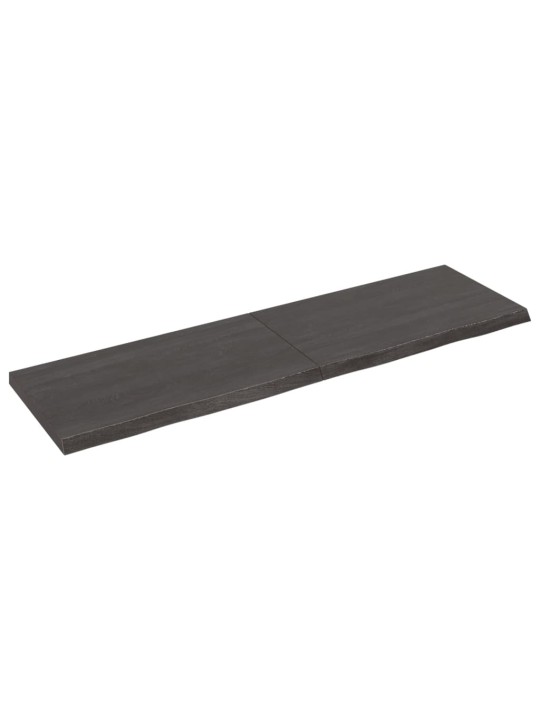 Koupelnová deska tmavě hnědá 140x40x(2-4) cm ošetřený masiv