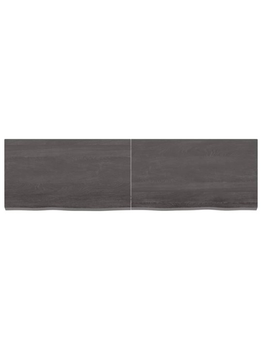 Koupelnová deska tmavě hnědá 140x40x(2-4) cm ošetřený masiv