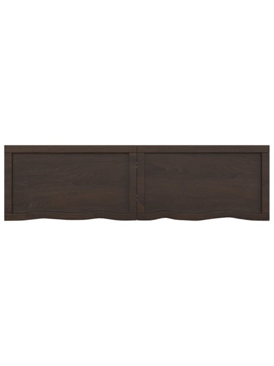 Koupelnová deska tmavě hnědá 140x40x(2-4) cm ošetřený masiv