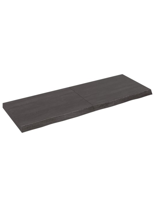 Koupelnová deska tmavě hnědá 140x50x(2-6) cm ošetřený masiv