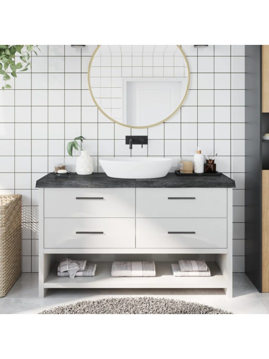Koupelnová deska tmavě hnědá 140x50x(2-6) cm ošetřený masiv