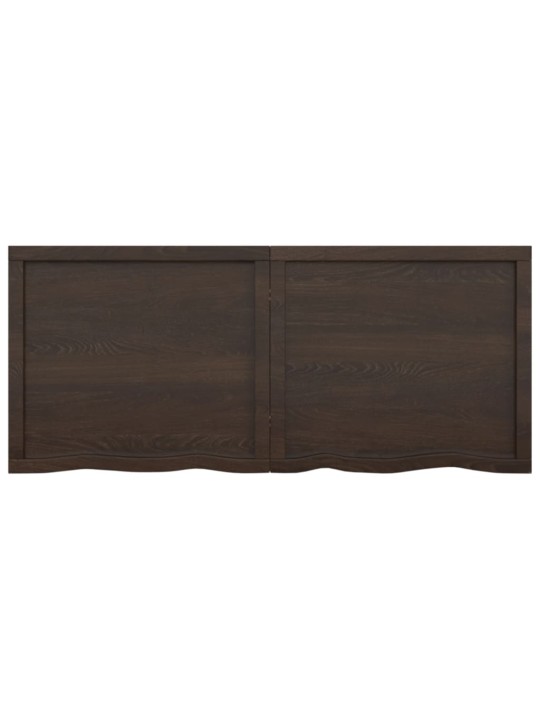 Koupelnová deska tmavě hnědá 140x60x(2-4) cm ošetřený masiv