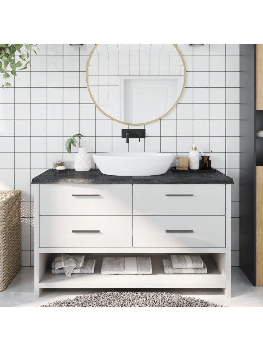 Koupelnová deska tmavě hnědá 140x60x(2-4) cm ošetřený masiv