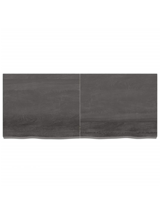 Koupelnová deska tmavě hnědá 140x60x(2-6) cm ošetřený masiv