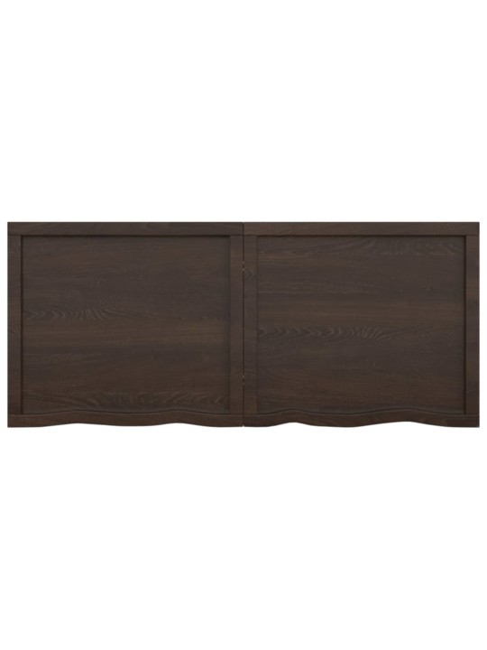 Koupelnová deska tmavě hnědá 140x60x(2-6) cm ošetřený masiv