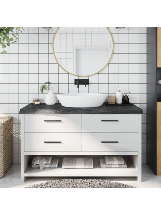 Koupelnová deska tmavě hnědá 140x60x(2-6) cm ošetřený masiv
