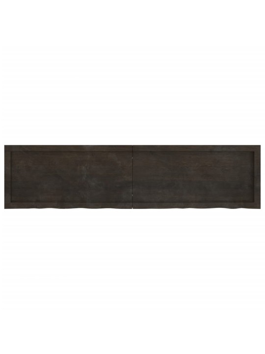 Koupelnová deska tmavě hnědá 160x40x (2-6) cm ošetřený masivní