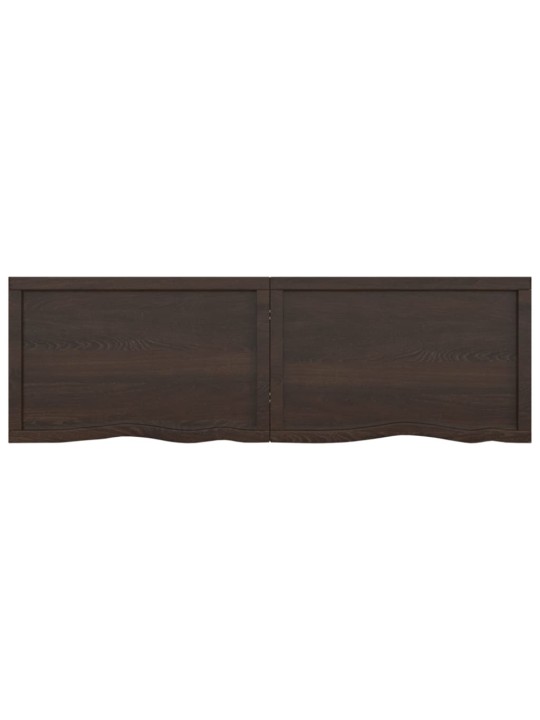 Koupelnová deska tmavě hnědá 160x50x(2-4) cm ošetřený masiv