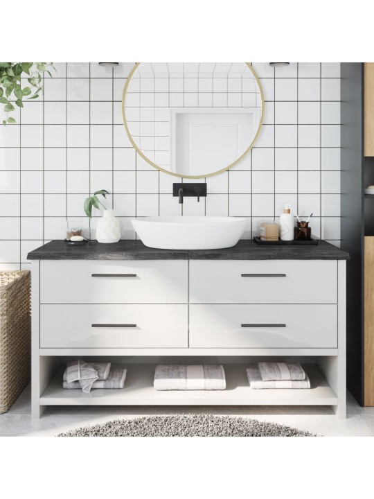 Koupelnová deska tmavě hnědá 160x50x(2-4) cm ošetřený masiv