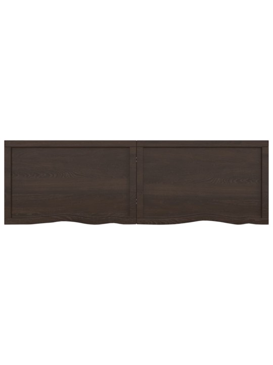 Koupelnová deska tmavě hnědá 160x50x(2-6) cm ošetřený masiv