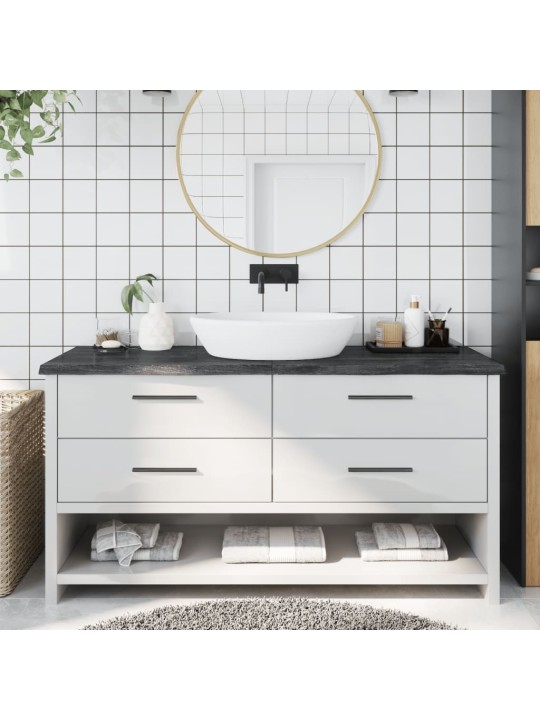Koupelnová deska tmavě hnědá 160x60x(2-4) cm ošetřený masiv