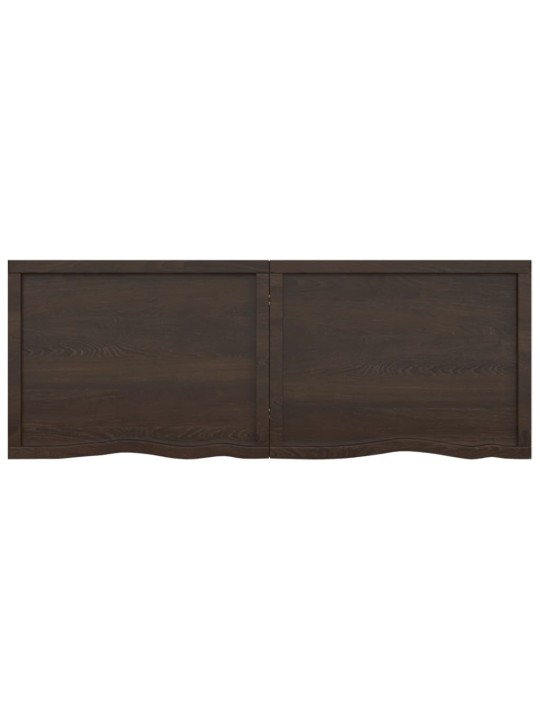 Koupelnová deska tmavě hnědá 160x60x(2-6) cm ošetřený masivní