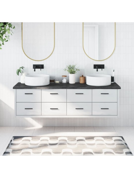 Koupelnová deska tmavě hnědá 180x50x(2-4) cm ošetřený masiv