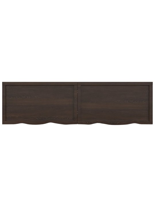 Koupelnová deska tmavě hnědá 180x50x(2-6) cm ošetřený masiv