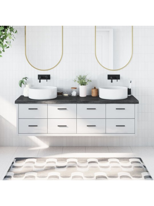 Koupelnová deska tmavě hnědá 180x50x(2-6) cm ošetřený masiv