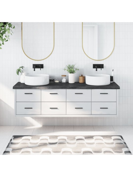 Koupelnová deska tmavě hnědá 180x60x(2-6) cm ošetřený masiv