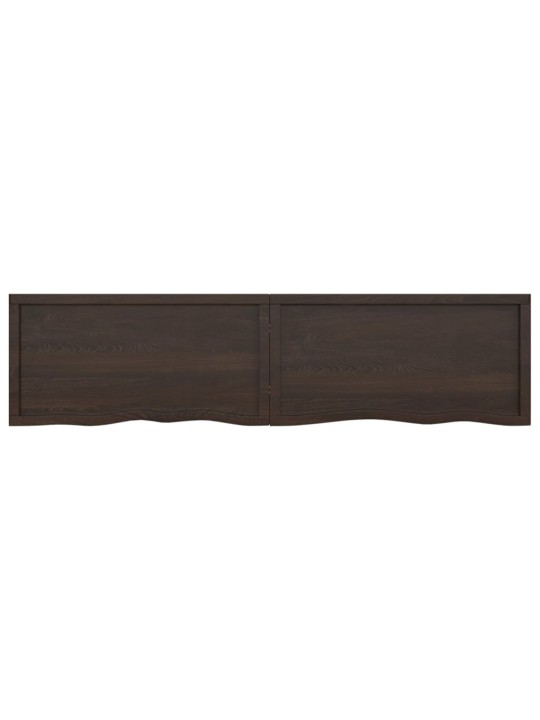 Koupelnová deska tmavě hnědá 200x50x(2-4) cm ošetřený masiv
