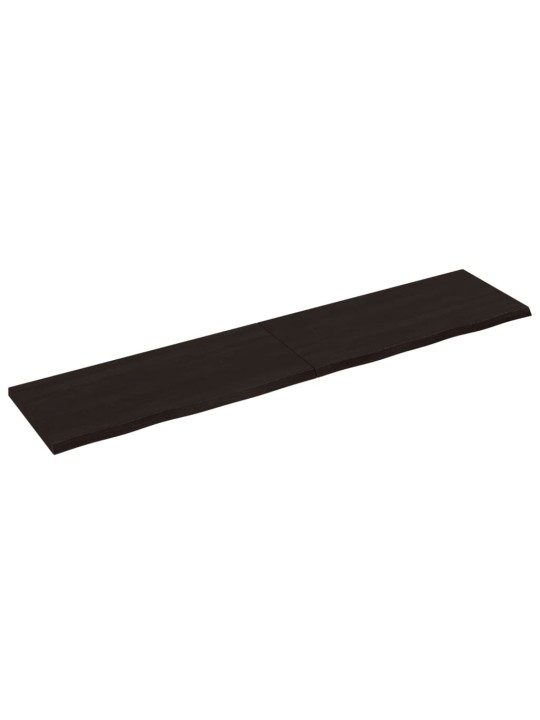 Koupelnová deska tmavě hnědá 220x50x(2-4) cm ošetřený masiv