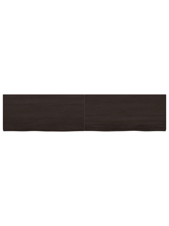 Koupelnová deska tmavě hnědá 220x50x(2-4) cm ošetřený masiv