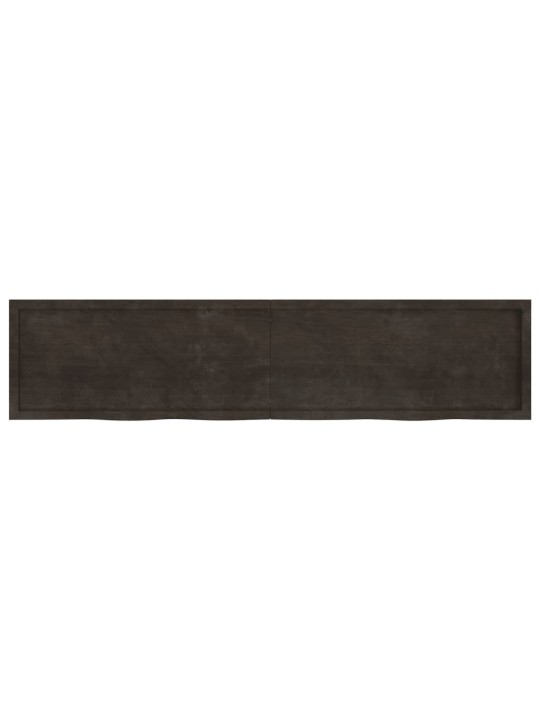 Koupelnová deska tmavě hnědá 220x50x(2-4) cm ošetřený masiv