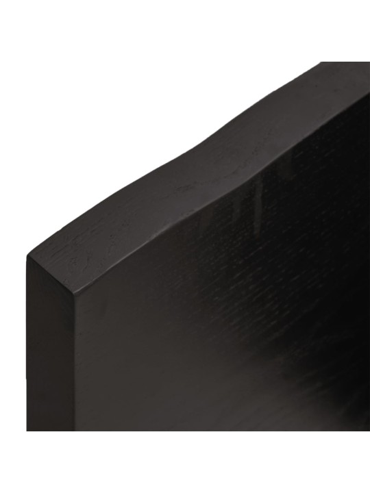 Koupelnová deska tmavě hnědá 220x50x(2-4) cm ošetřený masiv