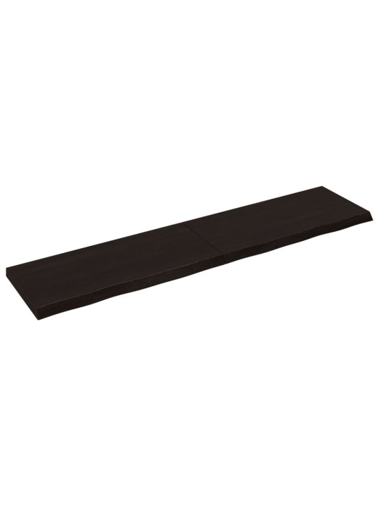 Koupelnová deska tmavě hnědá 220x50x(2-6) cm ošetřený masiv