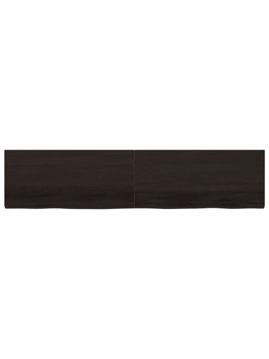 Koupelnová deska tmavě hnědá 220x50x(2-6) cm ošetřený masiv