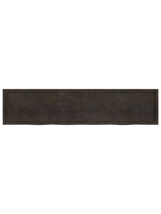 Koupelnová deska tmavě hnědá 220x50x(2-6) cm ošetřený masiv