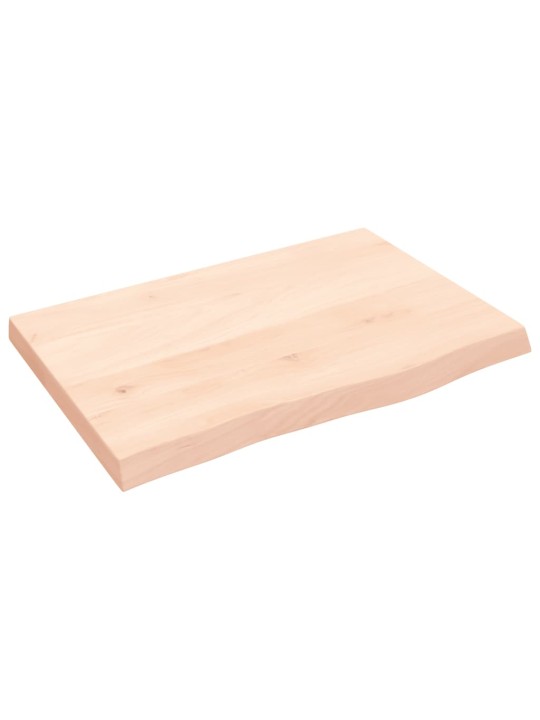 Stolní deska 60x40x(2-4) cm neošetřený masivní dubové dřevo