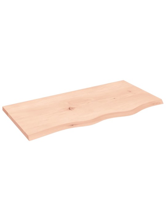 Stolní deska 80 x 40 x 2 cm neošetřené masivní dubové dřevo